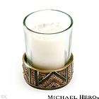 Michael Hero Brown Black Art Deco Votive Candle Holder