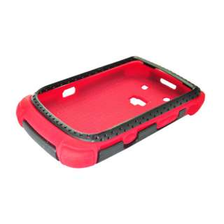 For RIM BlackBerry Torch 9800/9810 Silicone/Hard Dot TPU Case Red 