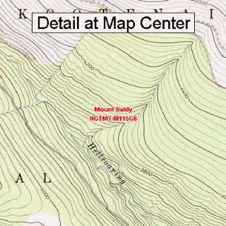   Topographic Quadrangle Map   Mount Baldy, Montana (Folded/Waterproof