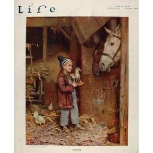  1920 Cover Life Boy Toy Horse Stall Victor C. Anderson 