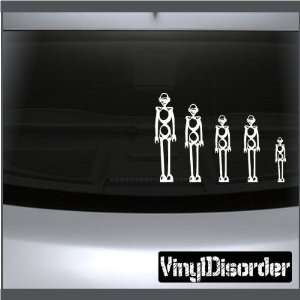 Family Decal Set Robots Stick People Car or Wall Vinyl Decal Stickers 