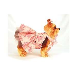  Pets Need Love Pink Poodle Dog Sundress (Medium) Pet 
