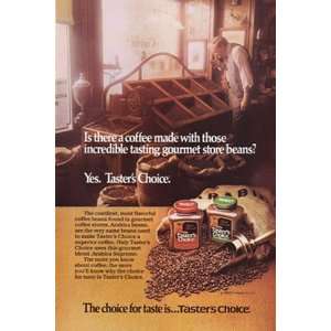    Print Ad 1985 Tasters Choice Coffee Tasters Choice Books