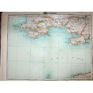  MAP 1891 PEMBROKE LUNDY CARMARTHEN BAY BURRY INLET