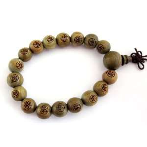   Beads Buddhist Prayer Wrist Mala Bracelet Carved with Buddha Jewelry