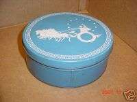 Vintage Tin Wedgewood Blue Style Chicago Can Co.  
