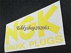 2pcs NGK Spark Plugs Decal Sticker Rally JDM WRC Subaru SCCA Cd52