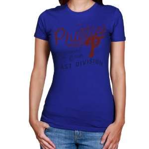   Phillies Ladies Royal Blue Firestorm T shirt: Sports & Outdoors