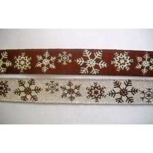   Burgundy And Silver Holiday Flat Trim 5/8 Inch: Arts, Crafts & Sewing
