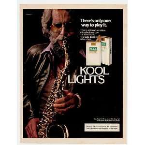   Saxophone Kool Lights Cigarette Print Ad (7006): Home & Kitchen