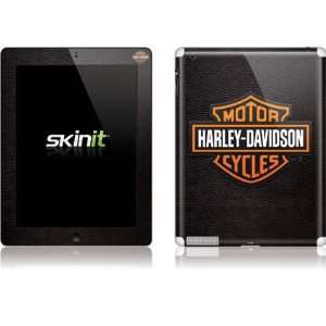   Harley Davidson Standard Logo on Leather Vinyl Skin for Apple New iPad