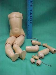 Antique Composition German Doll Body and Parts Repair 12  