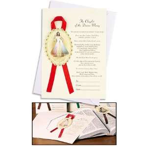 Divine Mercy Greeting Card, Bookmark and Envelope with Holy Prayer 