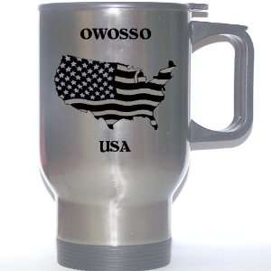  US Flag   Owosso, Michigan (MI) Stainless Steel Mug 