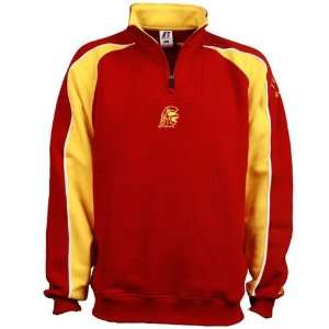  Russell USC Trojans Cardinal Fair Catch Sweatshirt: Sports 