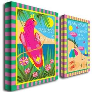  Tropical Beach by Grace Riley Canvas Art (Set of 2): Home 