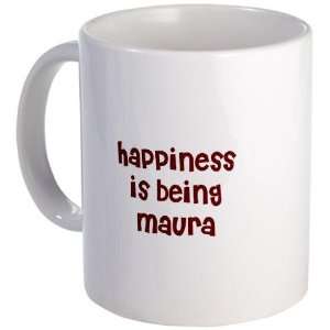  happiness is being Maura Baby Mug by CafePress: Kitchen 