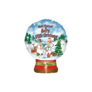  22 Merry Little Christmas Globe (B1)   Mylar Balloon Foil 