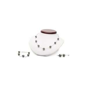  Round Tahitian Pearls Tin Cup Set, 8.0 9.0 mm Jewelry
