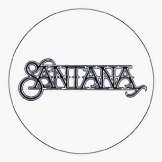    Santana   Logo (Black On White)   1 1/2 Button / Pin Clothing