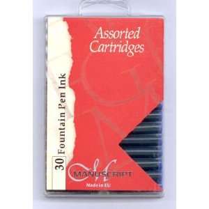  Manuscript Calligraphy Cartridge 30/Pkg Black, Blue, Sepia 