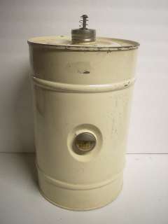 Vintage 1940s 50s Oil Burner Can 13 1/4 With Top & Gauge Very Good 