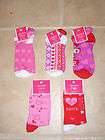 VALENTINE MOTIF SOCKS   Ladies Shoe Sz   4 10 (NWT)