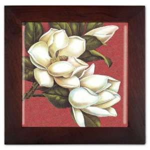  Magnolias Ceramic Trivet & Wall Decoration: Kitchen 
