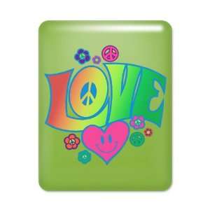  iPad Case Key Lime Love Peace Symbols Hearts and Flowers 
