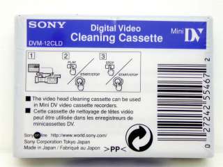 New SONY DVM 12CLD Mini DV Cleaner HEAD CLEANING TAPE  