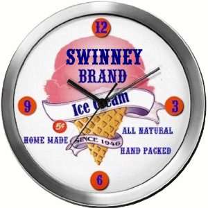  SWINNEY 14 Inch Ice Cream Metal Clock Quartz Movement 