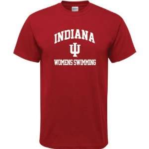   Hoosiers Cardinal Red Womens Swimming Arch T Shirt