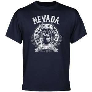 Nevada Wolf Pack The Big Game T Shirt   Navy Blue:  Sports 