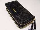 NWT ~ Brahmin Black Melbourne G41151BK Double Zip Around Wallet