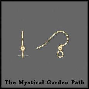 50 Gold Plated Surgical Steel Ball Earwire Hook w/Ball  