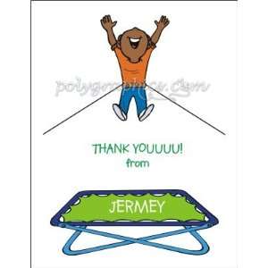  Bungee Trampoline Boy (brown Skin) Party Note Cards Toys 