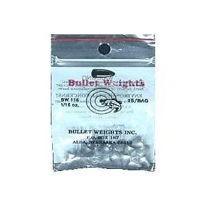 Bullet Weights Permacolor Bullet Weights  5pcs/ Size 1/16 Natural 12 
