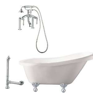    PC Newton Deck Mounted Faucet Package Soaking Tub: Home Improvement
