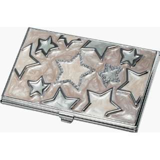    Stars Inlaid Business Card Holder For Women: Office Products