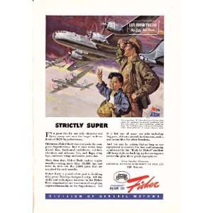 1945 WWII Ad Body By Fisher B 29 Superfortress Dean Corn Well Original 
