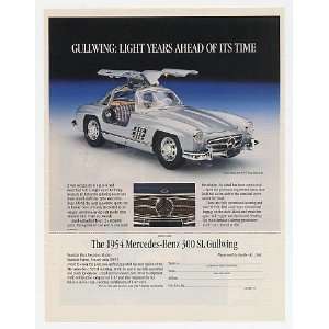  1988 54 Mercedes Benz 300 SL Gullwing Franklin Mint Print 
