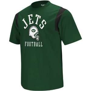 Reebok New York Jets Gridiron Crew T Shirt: Sports 