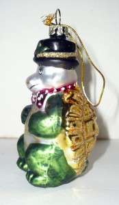 Glass Turtle Ornament from Bronners, Comical, New MIB  