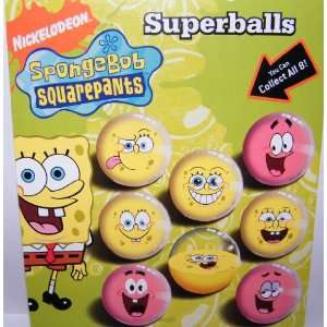  Spongebob Superball Rubber Bounce Balls Toys Complete Set 
