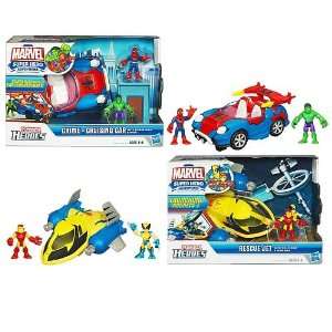  Marvel Super Hero Adventures Deluxe Vehicles Wave 1 Toys 