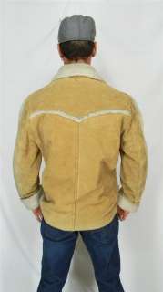   strong sandy brown faux shearling rancher jacket from  tagged