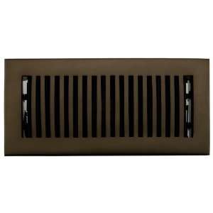 Brass Floor Register with Louvers   6 x 12 (7 1/2 x 13 1/2 Overall 