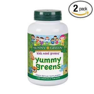  Sunny Green Yummy Greens Chewable Tablets, Fruit Punch 