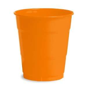  Sunkissed Orange Plastic Beverage Cups   12 oz: Health 