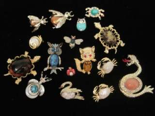   16 Jelly Belly Pins   Brooches WEISS BSK Crown Trifari Gerrys  